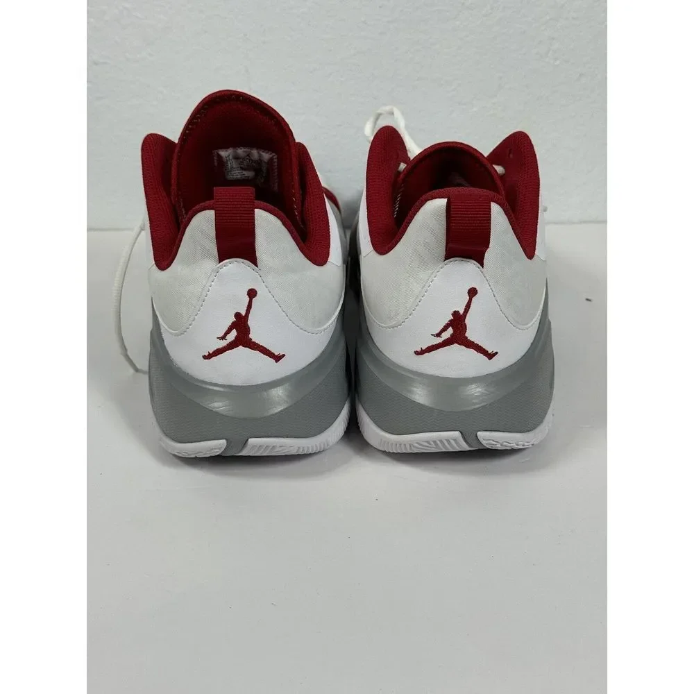 AIR JORDAN MEN SHOES, ONE TAKE 3, COLOR WHITE/GYM RED-LT SMOKE GREY, SIZE 12‎